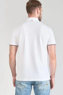 Homme Le Temps des Cerises T-Shirts & Polos-Polo Cotrel Blanc