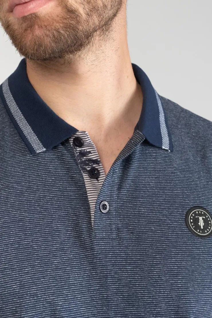 Homme Le Temps des Cerises T-Shirts & Polos-Polo Drime A Rayures Bleu Marine