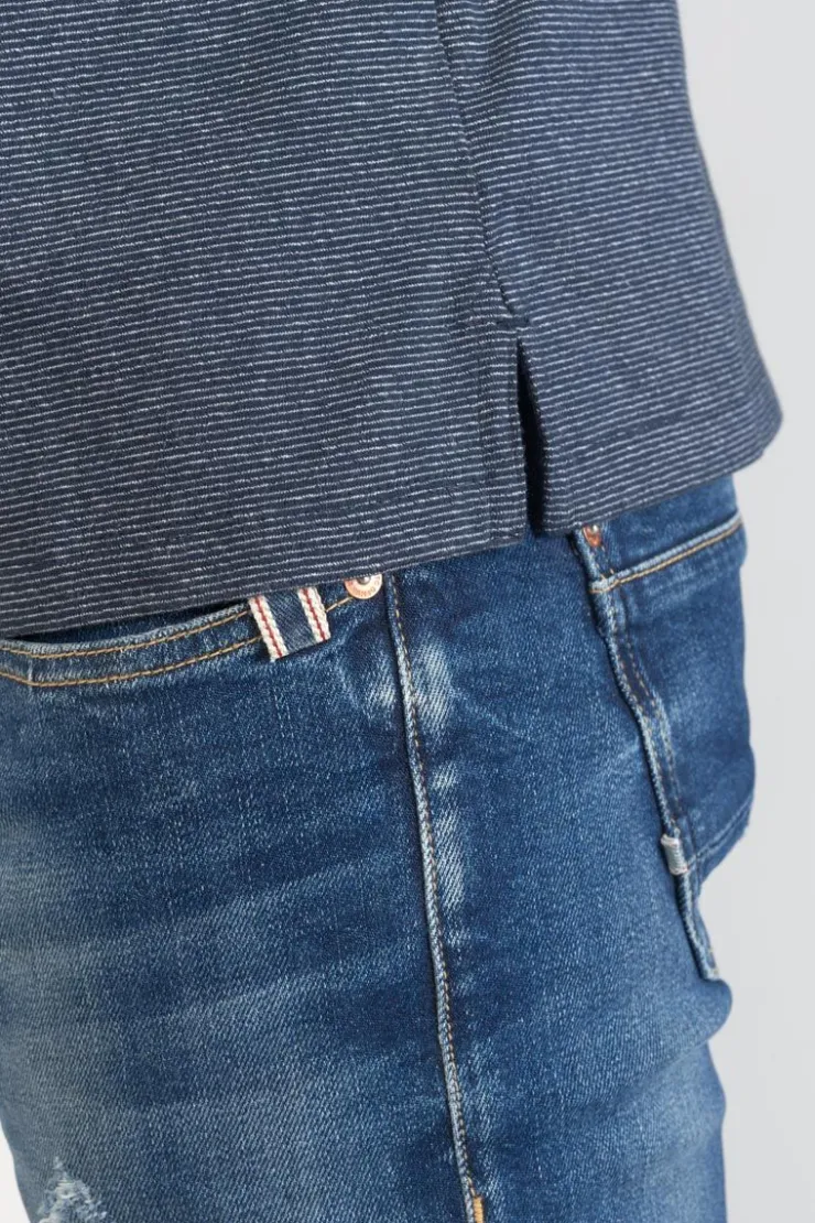 Homme Le Temps des Cerises T-Shirts & Polos-Polo Drime A Rayures Bleu Marine