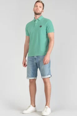 Homme Le Temps des Cerises T-Shirts & Polos-Polo Dylon Vert D'Eau
