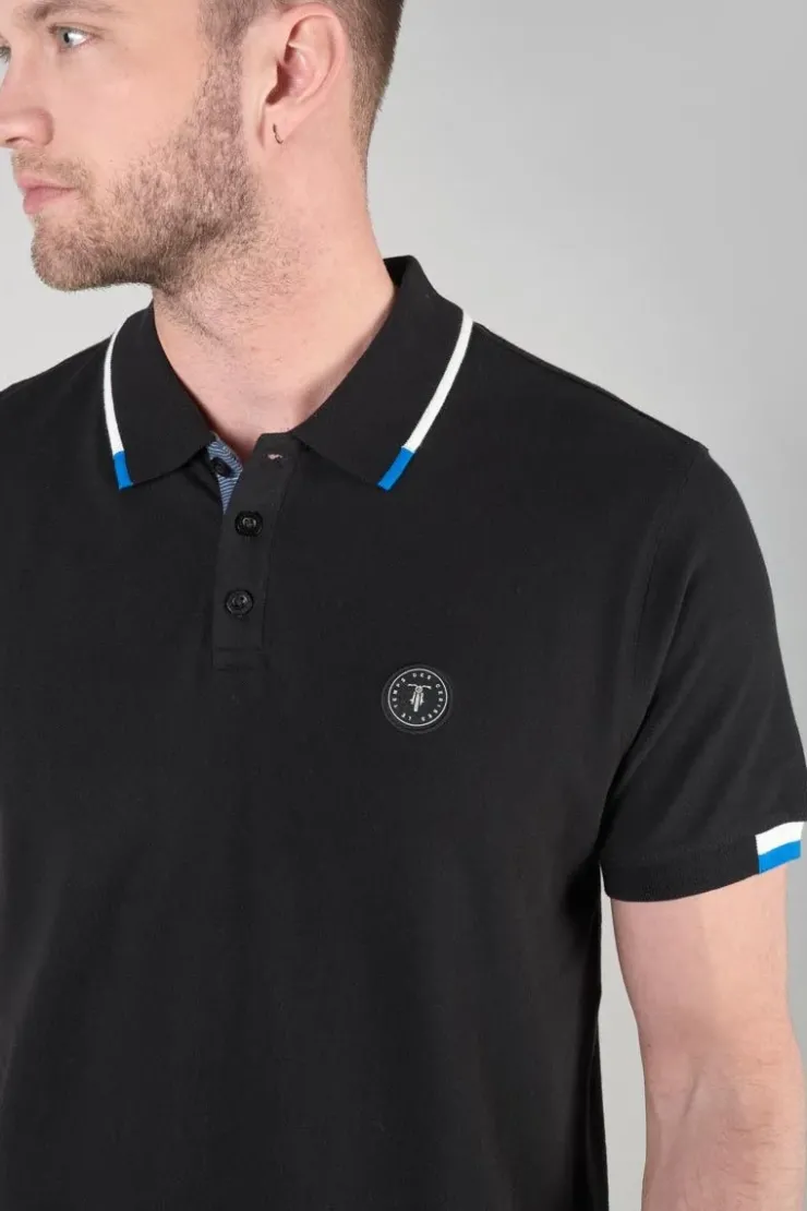 Homme Le Temps des Cerises T-Shirts & Polos-Polo Monk Noir