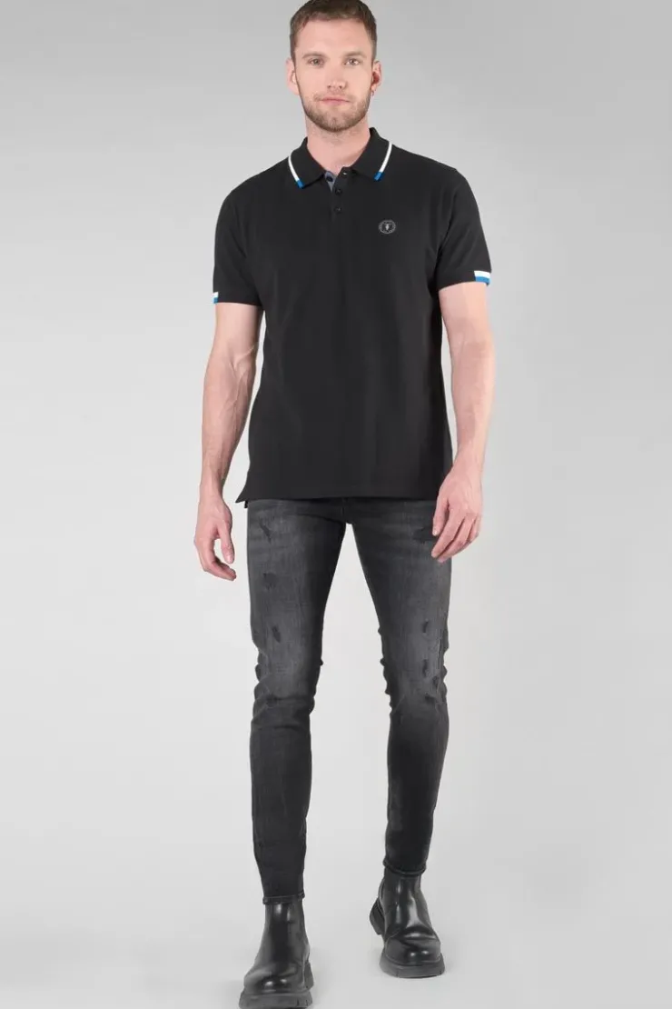 Homme Le Temps des Cerises T-Shirts & Polos-Polo Monk Noir