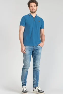 Homme Le Temps des Cerises T-Shirts & Polos-Polo Mota Bleu Petrole