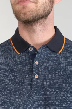 Homme Le Temps des Cerises T-Shirts & Polos-Polo Nevor Jacquard A Motif Feuilles