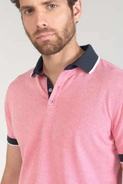 Homme Le Temps des Cerises T-Shirts & Polos-Polo Novil En Jacquard Rose
