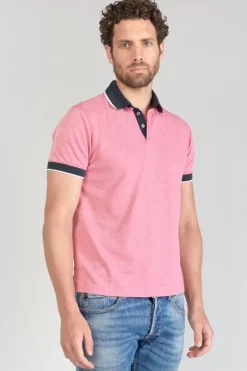 Homme Le Temps des Cerises T-Shirts & Polos-Polo Novil En Jacquard Rose
