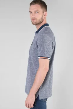 Homme Le Temps des Cerises T-Shirts & Polos-Polo Polar En Jersey Chine Bleu Marine