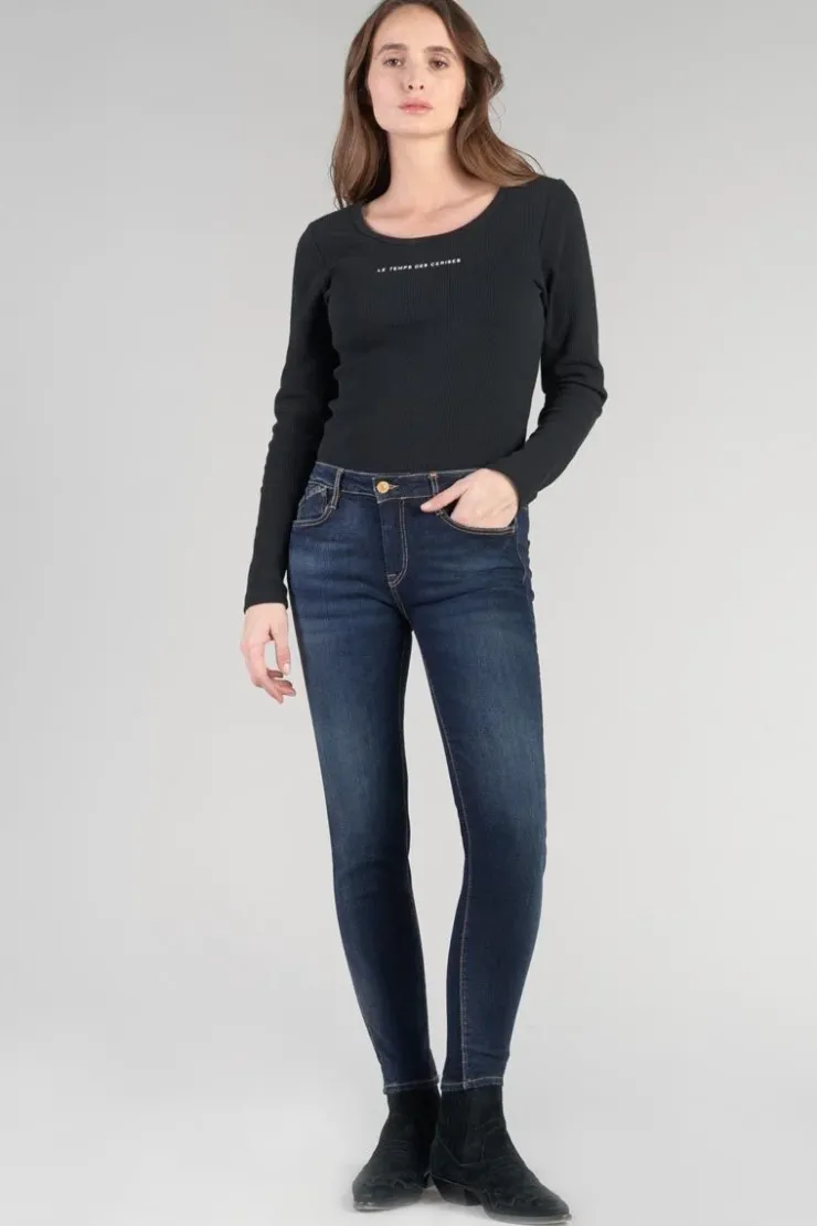 Femme Le Temps des Cerises Coupe Skinny-Power Skinny 7/8Eme Jeans Bleu N°1