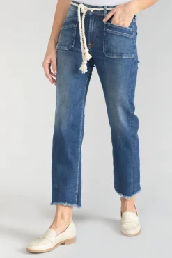 Femme Le Temps des Cerises Coupe Regular-Pricilia Taille Haute 7/8Eme Jeans Bleu N°2