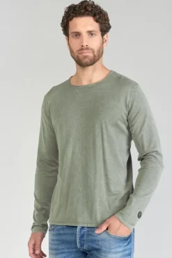 Homme Le Temps des Cerises Pulls & Cardigans-Pull Bivor Kaki Delave