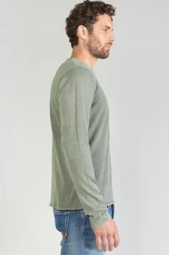 Homme Le Temps des Cerises Pulls & Cardigans-Pull Bivor Kaki Delave