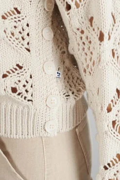 Femme Le Temps des Cerises Pulls & Sweats & Cardigans-Pull Poots Ajoure Sable