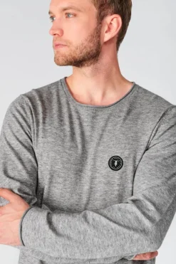 Homme Le Temps des Cerises Pulls & Cardigans-Pull Terry Gris Chine