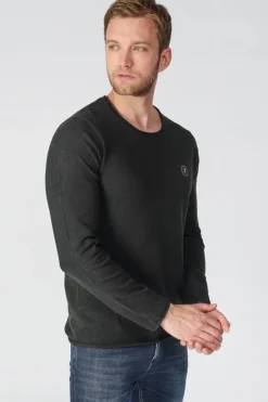 Homme Le Temps des Cerises Pulls & Cardigans-Pull Terry Noir