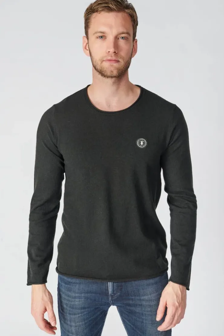Homme Le Temps des Cerises Pulls & Cardigans-Pull Terry Noir