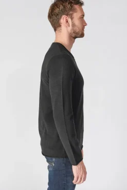 Homme Le Temps des Cerises Pulls & Cardigans-Pull Terry Noir