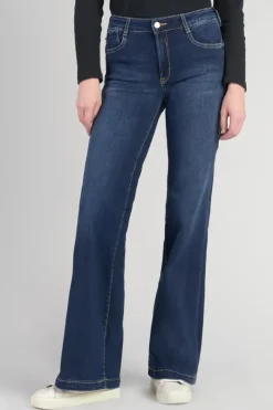 Femme Le Temps des Cerises Taille Haute-Pulp Flare Taille Haute Jeans Bleu N°1