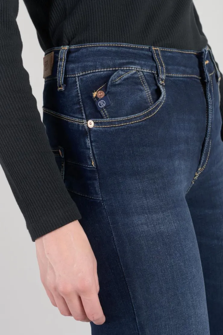 Femme Le Temps des Cerises Taille Haute-Pulp Flare Taille Haute Jeans Bleu N°1