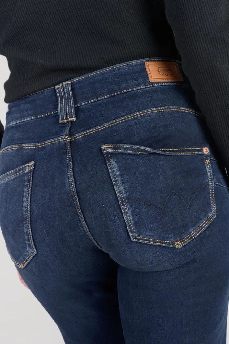 Femme Le Temps des Cerises Taille Haute-Pulp Flare Taille Haute Jeans Bleu N°1