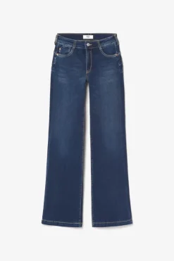 Femme Le Temps des Cerises Taille Haute-Pulp Flare Taille Haute Jeans Bleu N°1