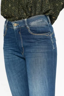 Femme Le Temps des Cerises Coupe Slim-Pulp Slim Taille Haute 7/8Eme Jeans Bleu N°2