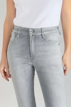 Femme Le Temps des Cerises Coupe Slim-Pulp Slim Taille Haute 7/8Eme Jeans Gris N°3
