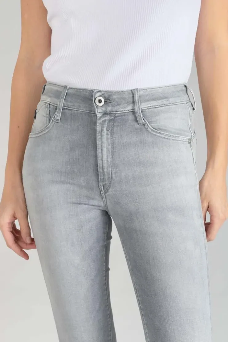 Femme Le Temps des Cerises Coupe Slim-Pulp Slim Taille Haute 7/8Eme Jeans Gris N°3
