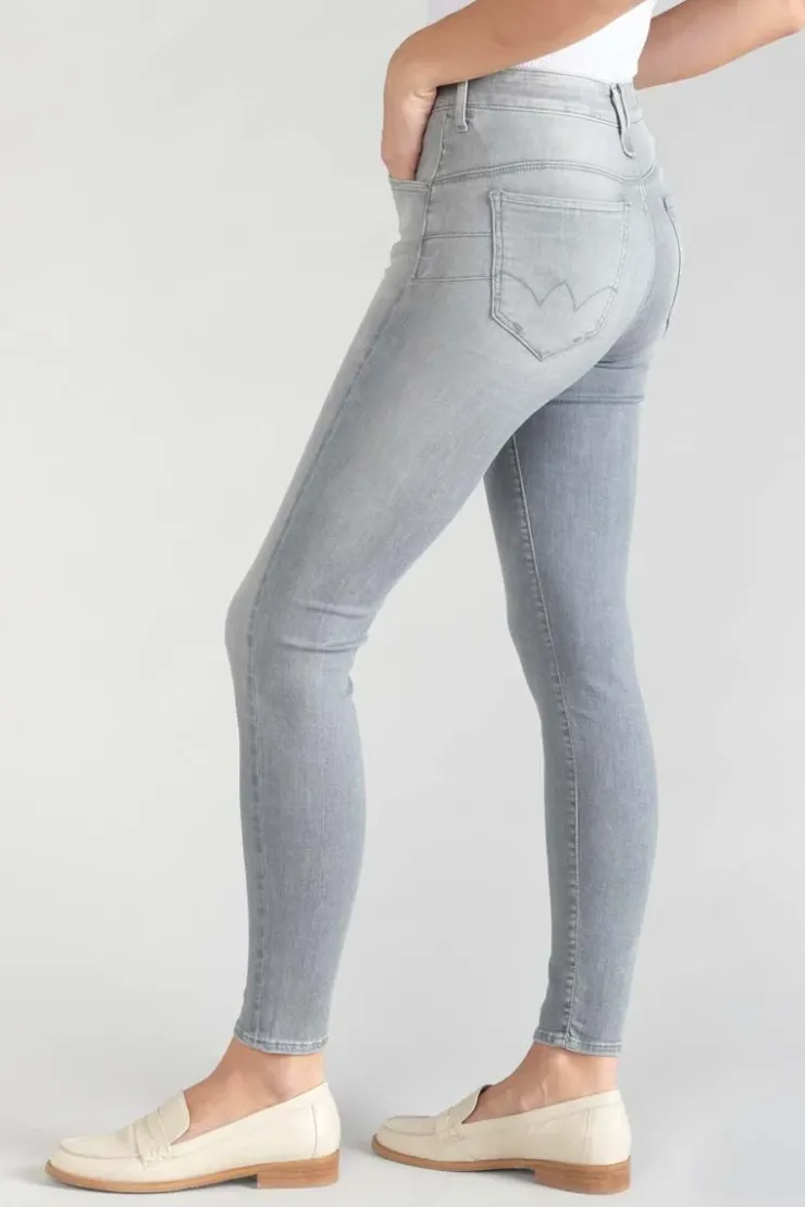 Femme Le Temps des Cerises Coupe Slim-Pulp Slim Taille Haute 7/8Eme Jeans Gris N°3