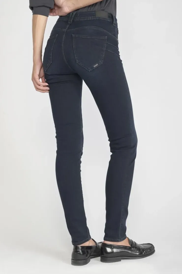 Femme Le Temps des Cerises Coupe Slim-Pulp Slim Taille Haute Jeans Bleu-Noir N°1