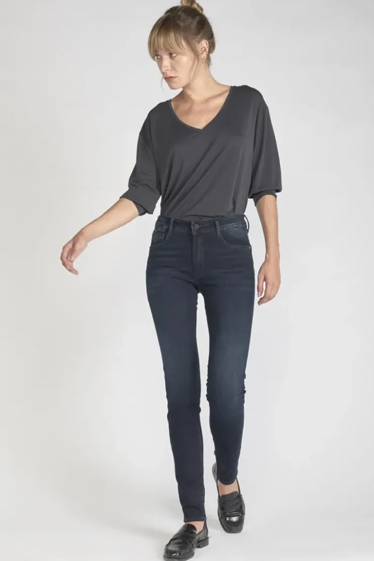 Femme Le Temps des Cerises Coupe Slim-Pulp Slim Taille Haute Jeans Bleu-Noir N°1