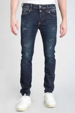 Homme Le Temps des Cerises Coupe Tapered-Raffi 900/16 Tapered 7/8Eme Jeans Destroy Bleu-Noir N°2