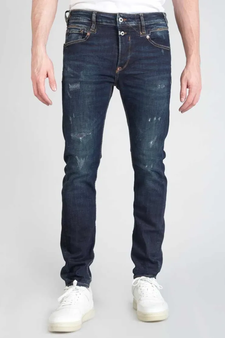 Homme Le Temps des Cerises Coupe Tapered-Raffi 900/16 Tapered 7/8Eme Jeans Destroy Bleu-Noir N°2