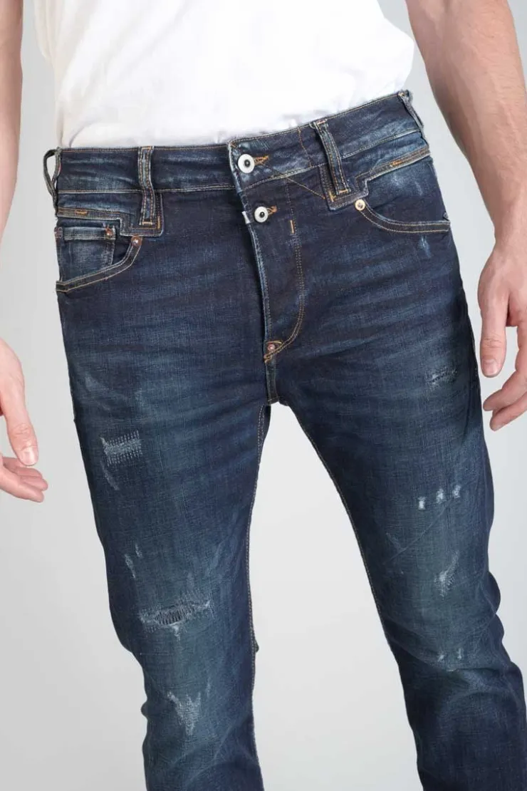 Homme Le Temps des Cerises Coupe Tapered-Raffi 900/16 Tapered 7/8Eme Jeans Destroy Bleu-Noir N°2
