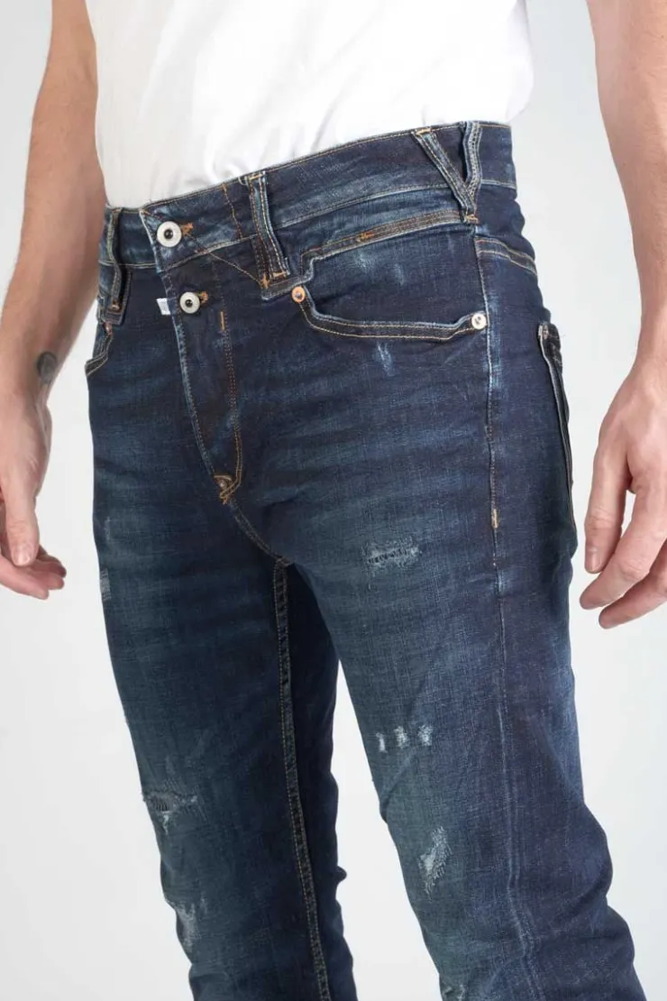 Homme Le Temps des Cerises Coupe Tapered-Raffi 900/16 Tapered 7/8Eme Jeans Destroy Bleu-Noir N°2