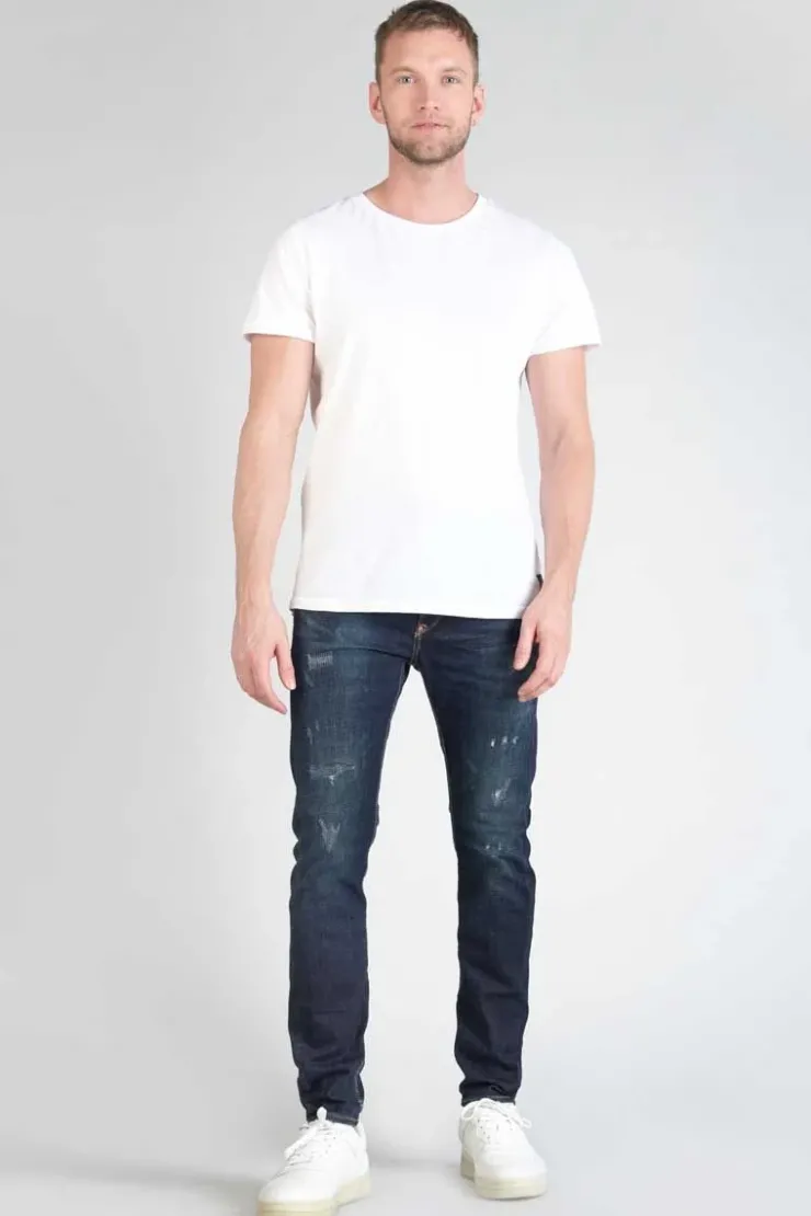 Homme Le Temps des Cerises Coupe Tapered-Raffi 900/16 Tapered 7/8Eme Jeans Destroy Bleu-Noir N°2