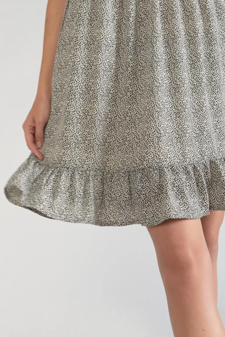 Femme Le Temps des Cerises Robes-Robe Aliette A Motif Et Noir