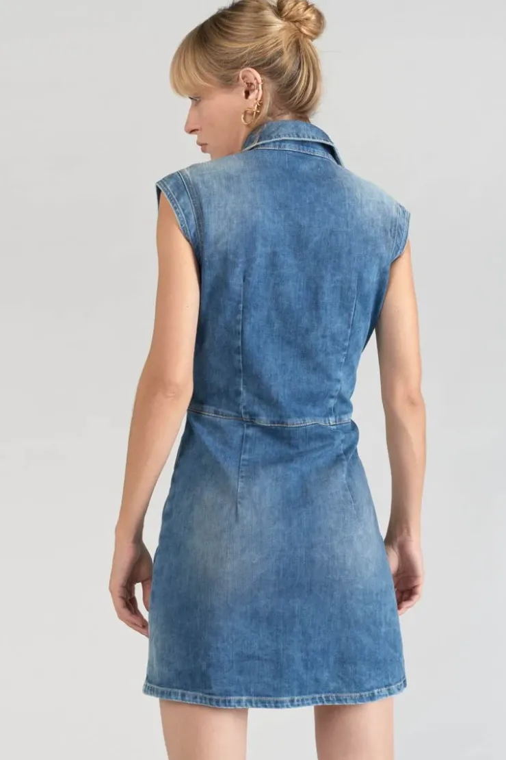 Femme Le Temps des Cerises Robes-Robe Diderot En Jeans Bleu