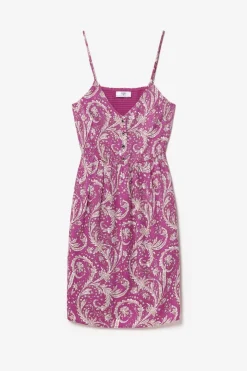 Femme Le Temps des Cerises Robes-Robe Elden Violine A Motif Cachemire