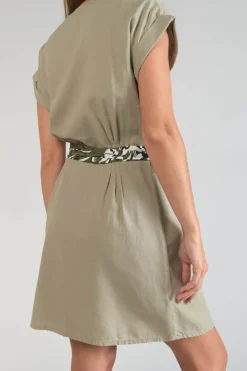 Femme Le Temps des Cerises Robes-Robe Eourres Kaki Clair