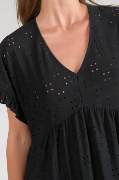 Femme Le Temps des Cerises Robes-Robe Lia Ajouree Noire