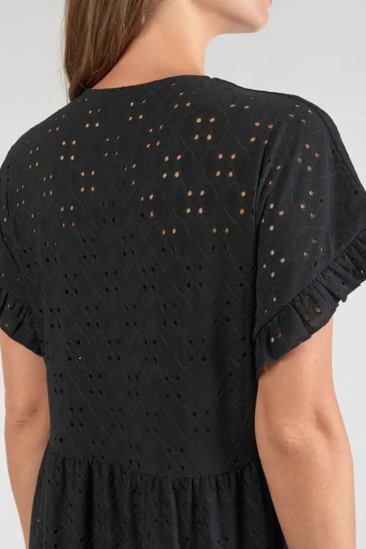 Femme Le Temps des Cerises Robes-Robe Lia Ajouree Noire