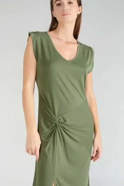 Femme Le Temps des Cerises Robes-Robe Longue Gana Kaki