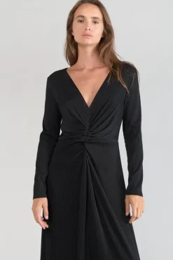 Femme Le Temps des Cerises Robes-Robe Longue Yama Noire