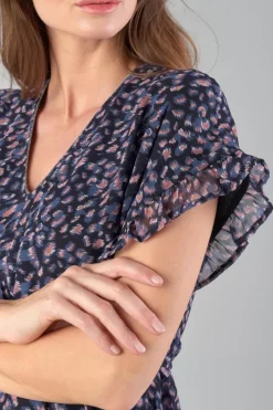 Femme Le Temps des Cerises Robes-Robe Paola A Motif Leopard