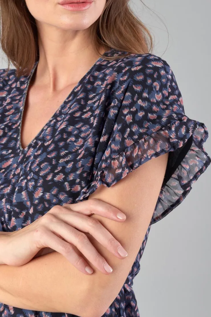 Femme Le Temps des Cerises Robes-Robe Paola A Motif Leopard