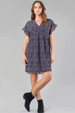 Femme Le Temps des Cerises Robes-Robe Paola A Motif Leopard