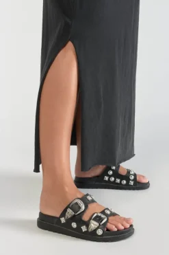 Femme Le Temps des Cerises Robes-Robe T-Shirt Longue Poppy Noire