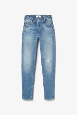 Femme Le Temps des Cerises Coupe Slim-Sabi Pulp Slim Taille Haute 7/8Eme Jeans Destroy Bleu N°3