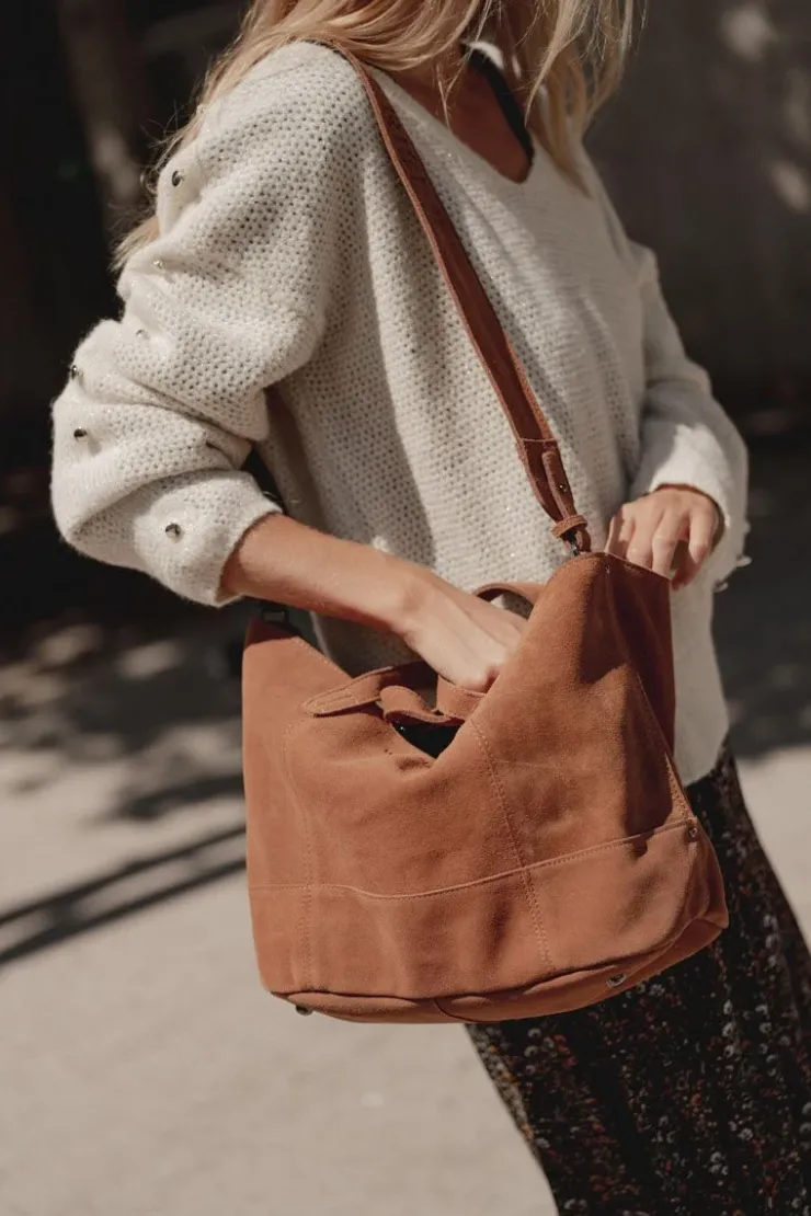 Femme Le Temps des Cerises Sacs & Portefeuilles-Sac Astier En Cuir Suede