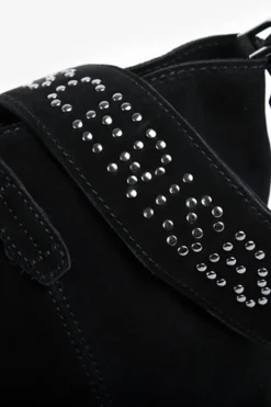 Femme Le Temps des Cerises Sacs & Portefeuilles-Sac Astier En Cuir Suede Noir